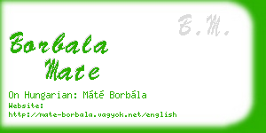 borbala mate business card