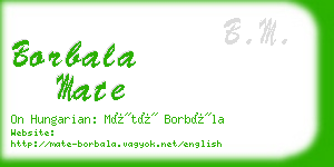 borbala mate business card